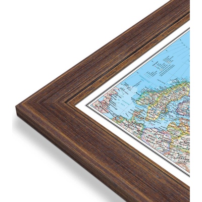 National Geographic Rusko - nástěnná mapa Classic 77 x 60 cm Varianta: mapa v dřevěném rámu, Provedení: Volta ořech