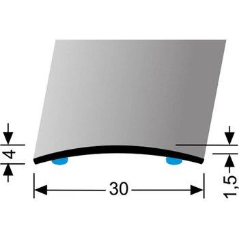 Küberit přechodová lišta Černá F16 459 SK 30 mm 0,9 m