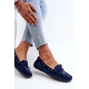 Boto Dámské modré semišové mokasíny Si Passione modrá