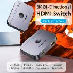 Vention HDMI (8K, 2-портов двупосочен, сив) , превключвател