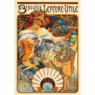 D-Toys Alfons Mucha Oplatky Lefèvre-Utile 1000 dílků