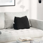 vidaXL Възглавница за гръб Черно 45 x 20 x 35 см Кордюрова тъкан (42015025)