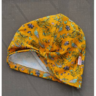 čepice Single Ptáčci na hořčicové