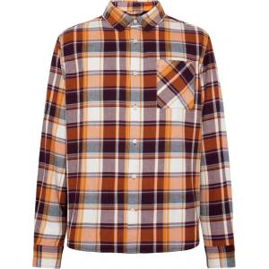 KnowledgeCotton Apparel Мъжка риза с копчета Knowledgecotton apparel Regular Light Flannel Checkered Shirt - Red Check - размер XXL (033-2933-0215)