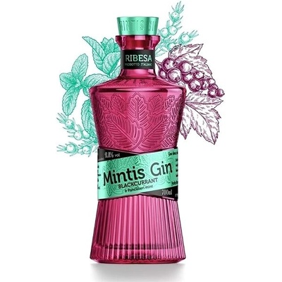 Mintis Gin Blackcurrant 41,8% 0,7 l (holá láhev)