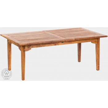 FaKOPA ELEGANTE obdélníkový rozkládací stůl z teaku 120 x 200-300 cm