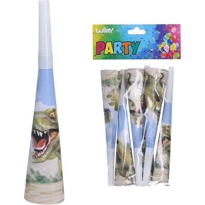 Wiky Párty trumpetky DINO 20 cm 6 ks