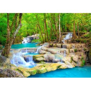 Enjoy - Puzzle Turquoise Waterfall, Thailand - 1 000 piese