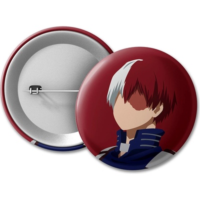 Boku no Hero Academia BNHA placka Todoroki Silhouette 50 mm
