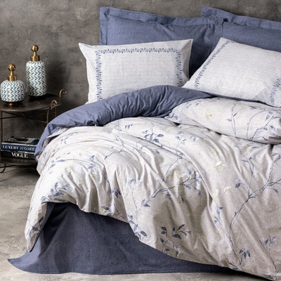 TopMebel Комплект калъфки за завивки Nitsa 3 бр Единични 160x220 син - сив цвят