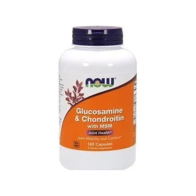 NOW Глюкозамин и Хондроитин + МСМ - Glucosamine + Chondroitin + MSM - 180 капсули - NOW FOODS, NF3172