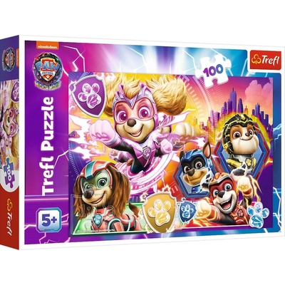 Trefl Zoznámte sa s mocnými šteňatami Paw Patrol/Tlapková patrola 41x27,5 cm v krab. 100 dielov