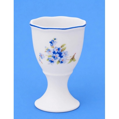Český porcelán Dubí kalíšok na vajcia bez podstavca nezábudky 7,5 cm