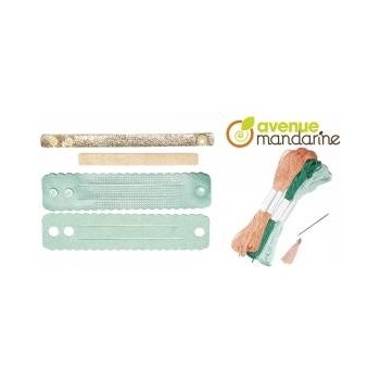 Clairefontaine Turquoise bracelet embroidery set