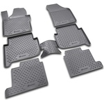 LEMENT Element 3D rubber floor mats suitable for VW Touran | (I) 2003-2010 (II) 2010-2015 | 100% custom-fit all-weather floor mats made of TPE, high edge, waterproof, non-slip, odorless