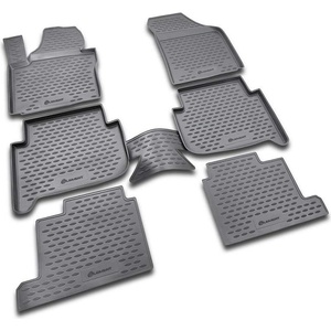 LEMENT Element 3D rubber floor mats suitable for VW Touran | (I) 2003-2010 (II) 2010-2015 | 100% custom-fit all-weather floor mats made of TPE, high edge, waterproof, non-slip, odorless
