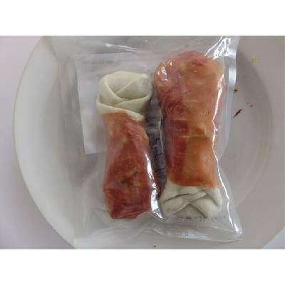 SALAČ SUŠENÉ MASO Stehno z byvolej kože s kuracím mäsom 2 ks- 12 cm cca 225 g