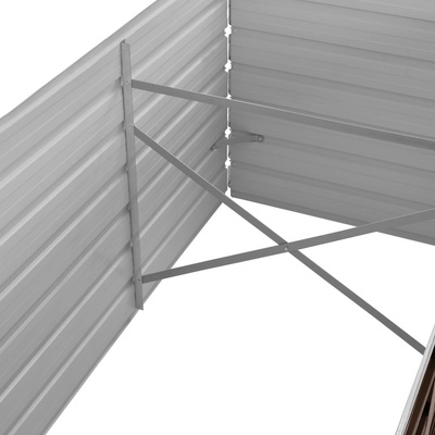 VidaXL vyvýšený záhon hnědý 320 x 80 x 45 cm pozinkovaná ocel