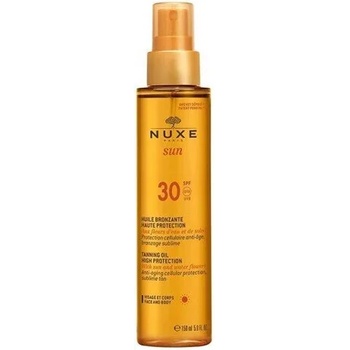 NUXE Слънцезащитно масло за тен за лице и тяло, Nuxe Sun Tanning Oil for Face and Body SPF30 150ml