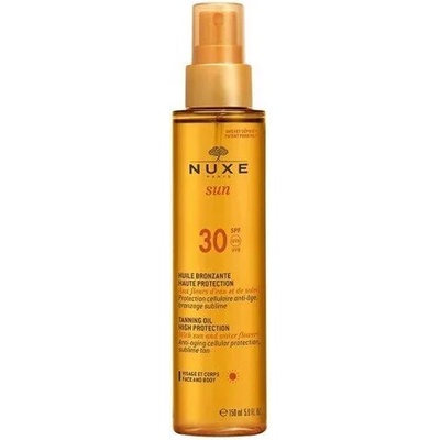 NUXE Слънцезащитно масло за тен за лице и тяло, Nuxe Sun Tanning Oil for Face and Body SPF30 150ml
