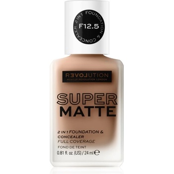 Revolution Relove Super Matte Foundation dlouhotrvající matující make-up F12.5 24 ml