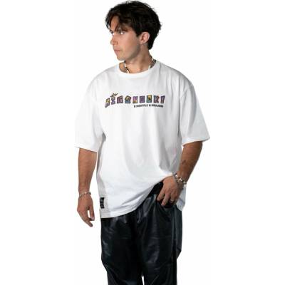 Meatfly unisex tričko Big Shock Krajdos White bílá