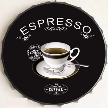 Ceduľa vrchnák Espresso Coffee