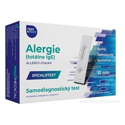 Maximedical rýchlotest alergie domáci test totálne IgE výsledok do 10 minút