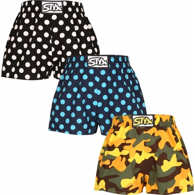 Styx 3pack dětské trenky art klasická guma vícebarevné (3J15901)