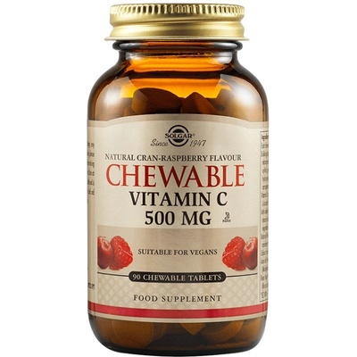 Solgar Vitamin C 500mg Chewable [90 Дъвчащи таблетки] Малина