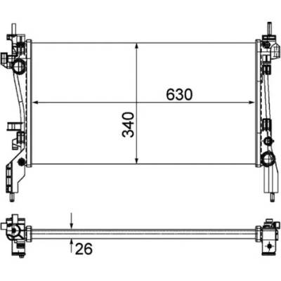MAHLE Chladič vody MAO CR 1122 000P