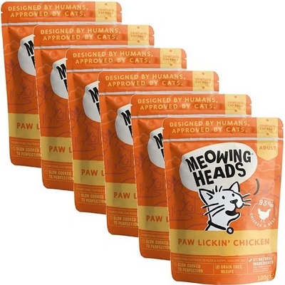 MEOWING HEADS Paw Lickin Chicken GRAIN FREE 6 x 100 g