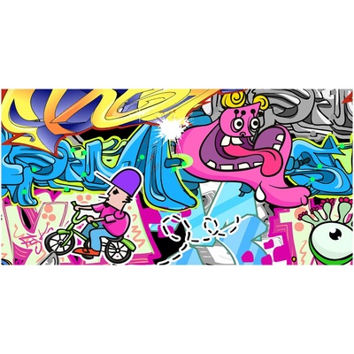 Foto obraz fotografie na skle graffiti 100x50 cm