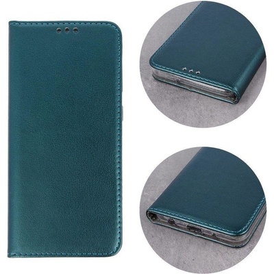 Pouzdro 1Mcz Magnetic Book Xiaomi Redmi Note 10, Redmi Note 10S, Poco M5s tmavě zelené