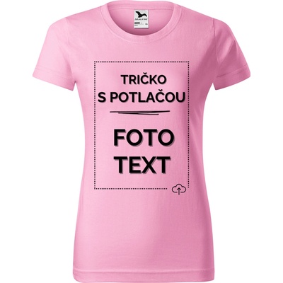 Damske tričko s potlačou Svetloružová