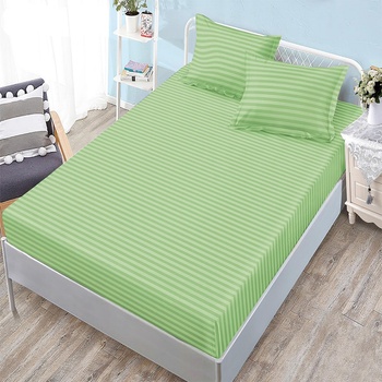 EmonaMall Едноцветен долен чаршаф с ластик и две калъфки (за матрак 160x200) EmonaMall, 3 части - Модел S18267 (S18267-3333f4-18)