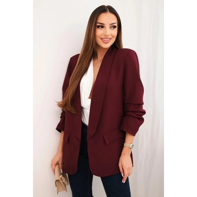 Kesi sako 9709 s elegantnou klopou Bordó