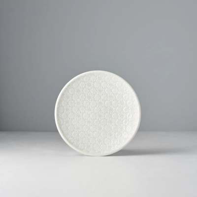 MIJ Střední bílý kulatý talíř White Star 17 cm