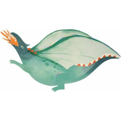 Papierové jednorazové tácky v súprave Dragon – Meri Meri
