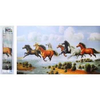 Norimpex - Puzzle Diamant painting: A galloping herd 80x40 cm - 1 - 39 piese