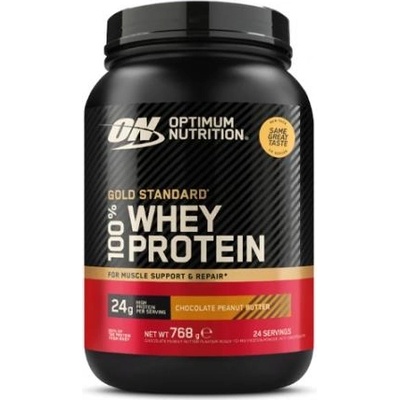 Optimum Nutrition Gold Standard 100% Whey, шоколад с фъстъчено масло, 768 g, Optimum Nutrition