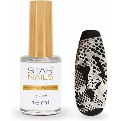 Stamping Nail Polish Starnails zdobící lak Silver 15 ml