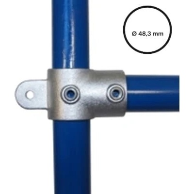 Konstrukční fitinka, spojka ocelových trubek pr. 48,3 mm – ''sameček'' odbočky s kloubem 174M-D48