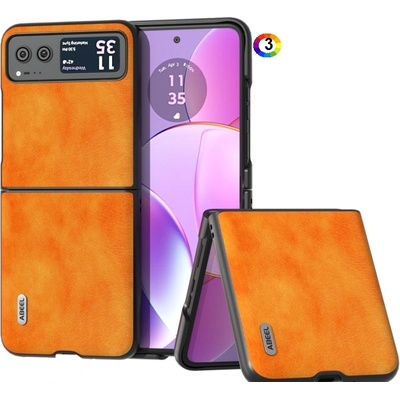 Motorola Razr 40 ABEEL Litchi Texture Wallet Калъф и Протектор