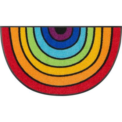 wash+dry Rohožka půlkruhová Rainbow 50 x 85 cm