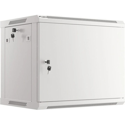 Lanberg Комуникационен шкаф Lanberg WF01-6409-00S, 19", 9U, 51.2 x 45 x 60 cm, товароносимост до 60кг, сив (WF01-6409-00S)