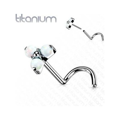Šperky4U Push In piercing do nosu titan TIT1178
