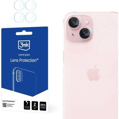 Комплект протектори за камера 3mk Lens Protection за Apple iPhone 15, 2бр (5903108536561)