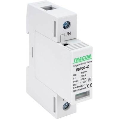 Tracon Zvodič prepätia AC typ T2 40kA 1P ESPD2-40-1P