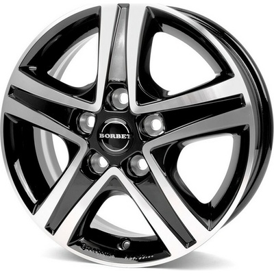 Borbet CWD 6x16 5x130 ET68 black polished gloss